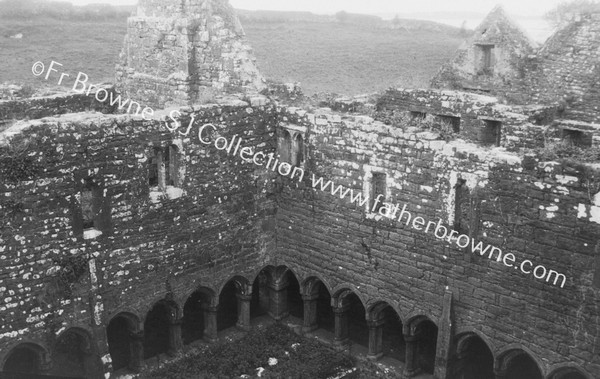 MOYNE ABBEY : CLOISTERS FROM ABOVE